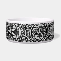 Mayan Calendar Dog Bowls