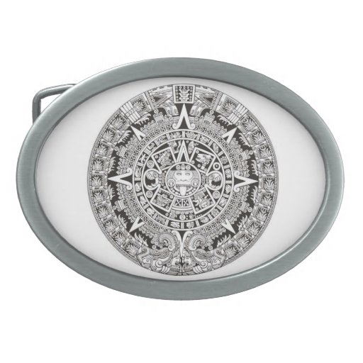 Mayan Calendar Oval Belt Buckle Zazzle