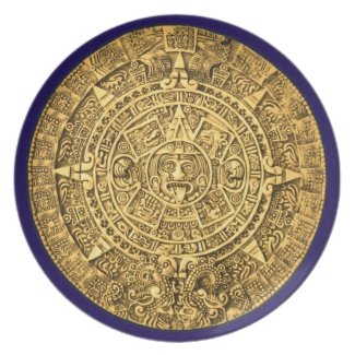mayan calendar dinner plates