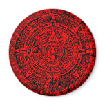 Mayan Calendar Red Refrigerator Magnet