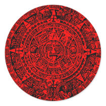 Mayan Calendar Red Sticker