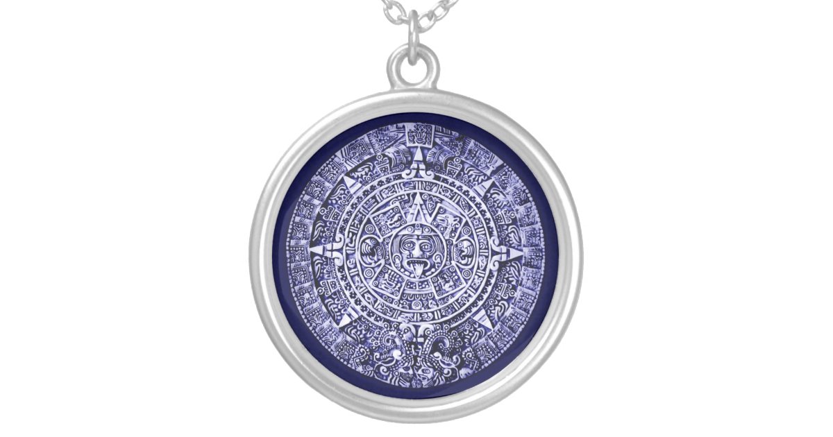 mayan calendar round pendant necklace Zazzle