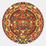 mayan calendar round sticker