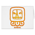 Mayan Calendar Sign - AKBAL Greeting Cards