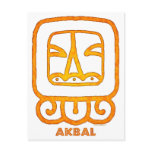 Mayan Calendar Sign - AKBAL Postcards