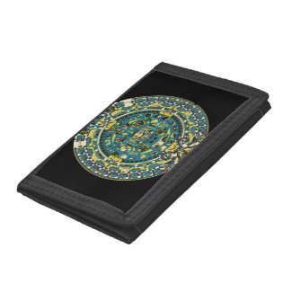 mayan calendar tri-fold wallet