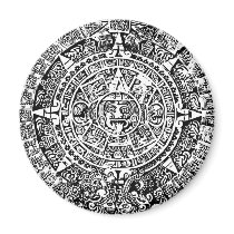 Mayan Calendar White Refrigerator Magnets
