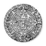 Mayan Calendar White Refrigerator Magnets