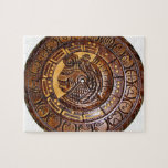 Mayan Calendar with a hole in center Jigsaw Puzzles