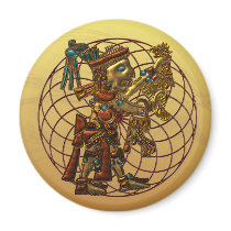 Mayan Deity Fridge Magnet