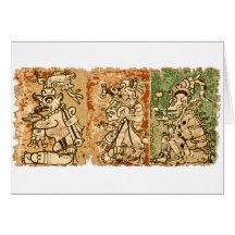 Mayan Dresden codex Greeting Card