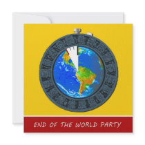 Mayan End of the World Stopwatch Party Invitation
