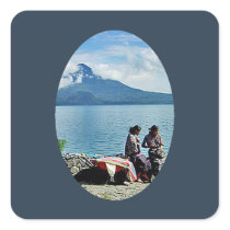 Mayan Girls at Lago Atitlan Sticker