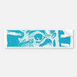 mayan glyph (blue) bumper sticker