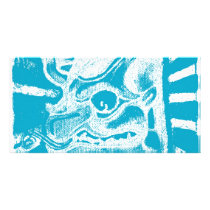 mayan glyph (blue) customized photo card