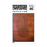 Mayan Hand Postage Stamp