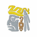 Mayan Head embroidered shirts