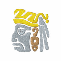 Mayan Head embroidered shirts