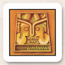 Mayan Inn Guatamala Travel Poster Beverage Coaster