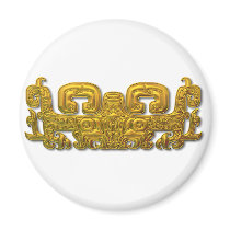 Mayan Jaguar-gold magnets by arthistory Mayan Jaguar-gold magnets
