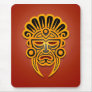 Mayan Mask Design (yellow) Mouse Pad