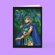 Mayan Priestess Greeting Card by artvixn Mayan Priestess Greeting Card