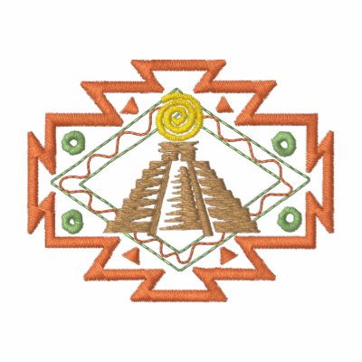 Mayan Pyramid Embroidered Hoodie