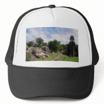 Mayan remains, Tikal, Guatemala Mesh Hats