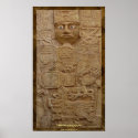 Mayan Stone Carving Art Print