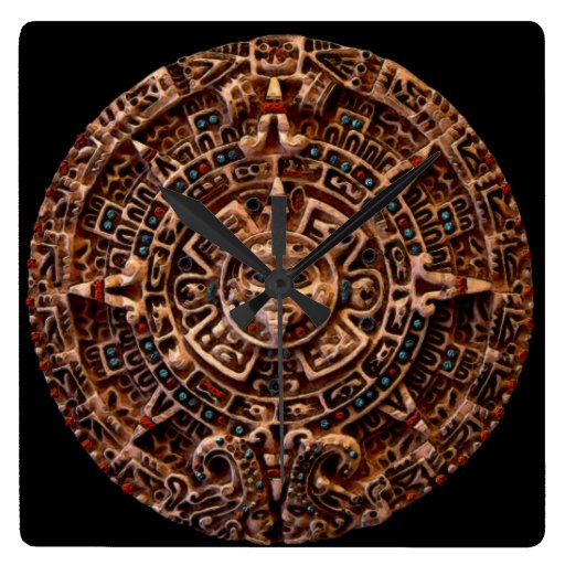 Mayan Sun Calendar Aztec Mexican History Clock Zazzle
