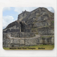 Mayan Sun God Temple, Belize mousepad