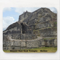 Mayan Sun God Temple, Belize Mousepad