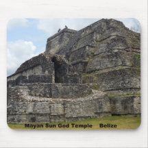 Mayan Sun God Temple, Belize Mousepad