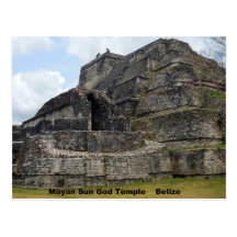 Mayan Sun God Temple, Belize Post Cards