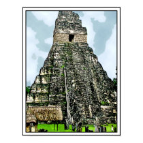 Mayan Temple at Tikal, Quatemala posters by Aquavel Mayan Temple at Tikal, Quatemala posters