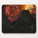 Mayan Temple with Crystal Skull Mouse Pad