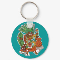 Mayan Tezcalipoca God keychains