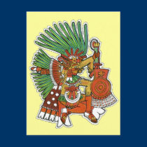 Mayan Tezcalipoca God postcards by RiverbyNight Mayan Tezcalipoca God postcards