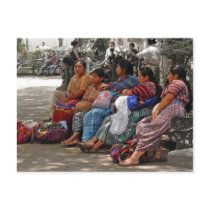 Mayan Vendors Postcard