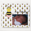 MayBee Bumble Bee Add Baby Photo Mousepad