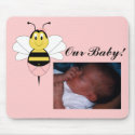 MayBee Bumble Bee Add Baby Photo Mousepad