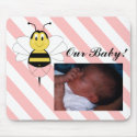 MayBee Bumble Bee Add Baby Photo Mousepad