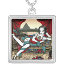mayet, goddess, maat, egyptian, pyramid, fantasy, angel, faery, fairy, fae, faerie, art, myka, jelina, Necklace with custom graphic design