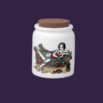 Mayet Egyptian Goddess Maat Angel Porcelain Jar candy jars