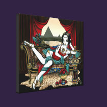 "Mayet" Egyptian Goddess Wrapped Canvas Print canvas prints