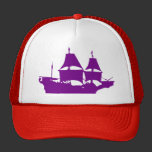 Mayflower Purple Truckers Hat hats