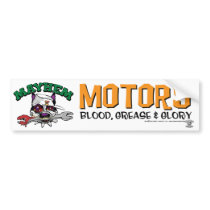 Mayhem Motors Bumper Sticker on White bumper stickers by edawgdesigns Mayhem Motors Bumper Sticker on White bumper stickers
