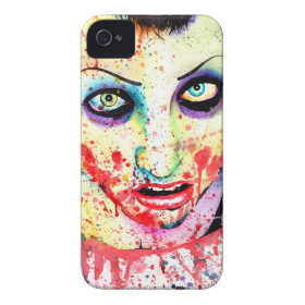 Mayhem Pop Art Zombie Girl Painting iPhone 4 Case-Mate Case