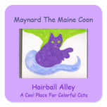 Maynard The Maine Coon Square Sticker