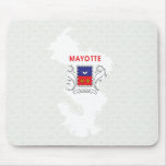 Mayotte Flag Map full size Mouse Pads